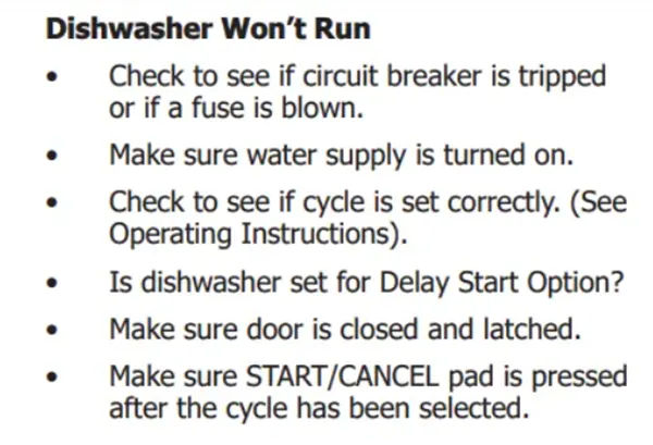 frigidaire-dishwasher-not-starting-tips