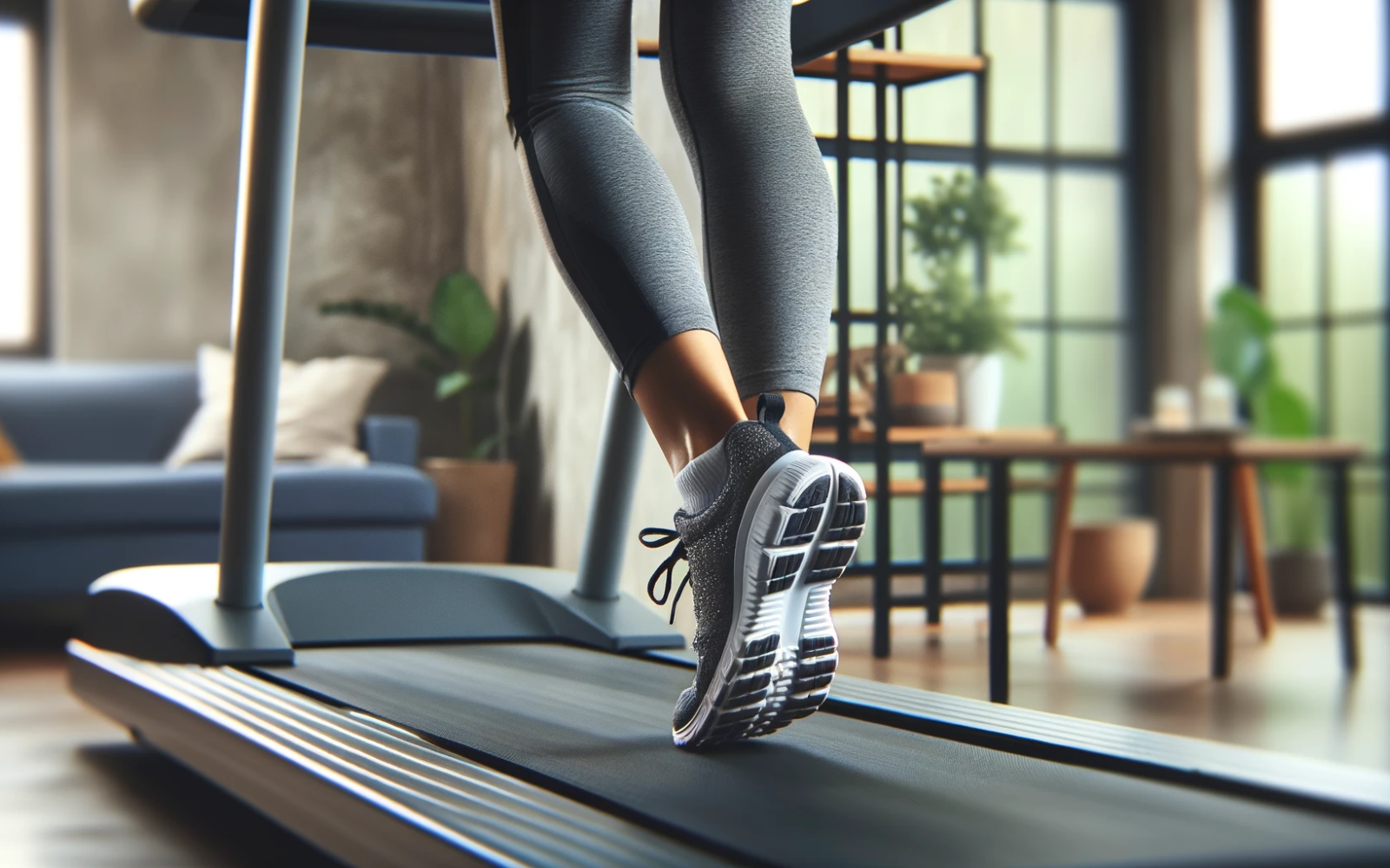 Woman running on a clean and problem-free treadmill.