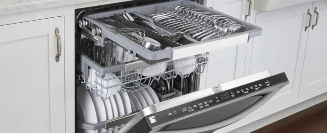 image of a full dishwasher