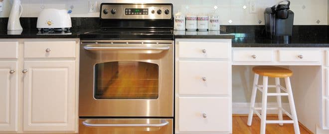 image of an oven in a kitchen