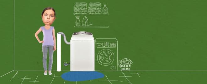 animation of an overflowing washer
