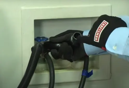 checking-the-washer-drain-hose-for-a-clog
