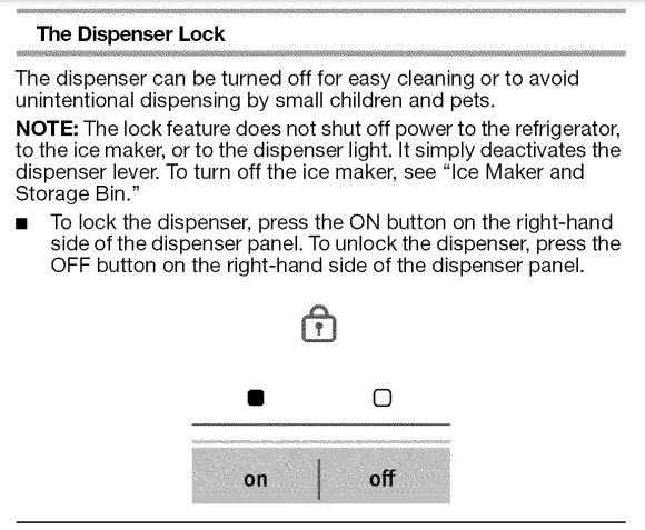 amana-refrigerator-dispenser-control-lock-instructions