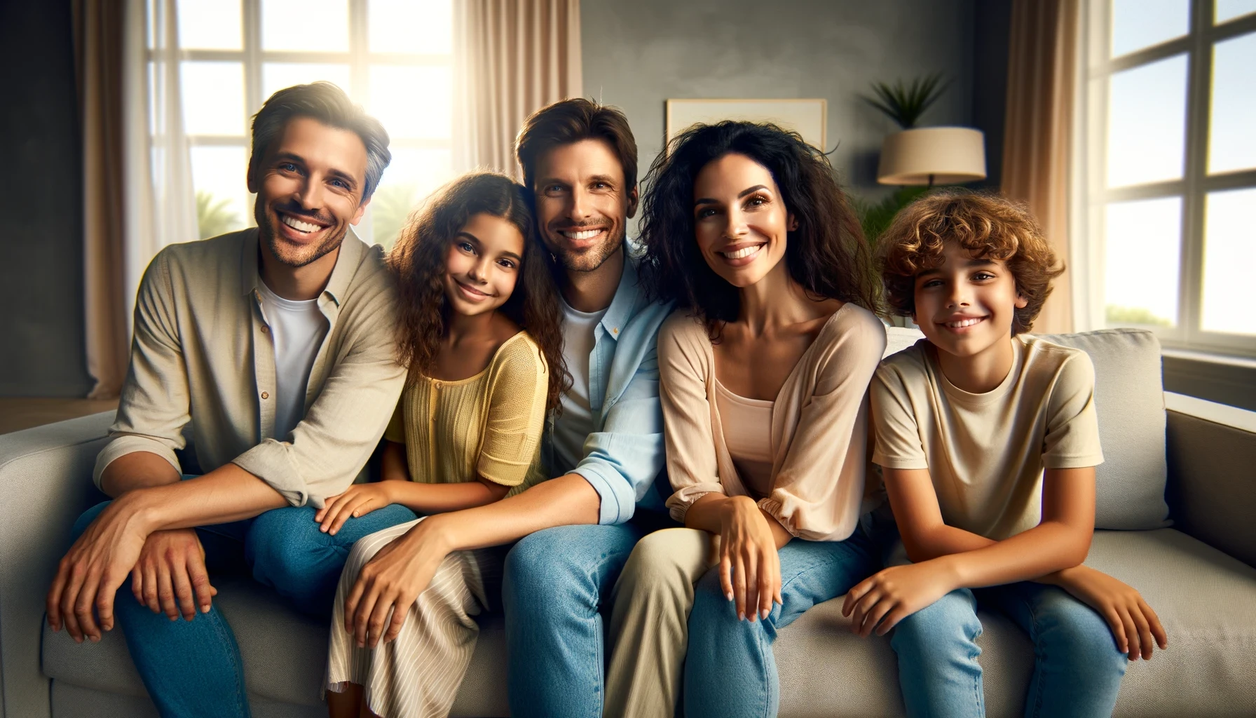 family enjoying good indoor air quality because they take care of their HVAC system