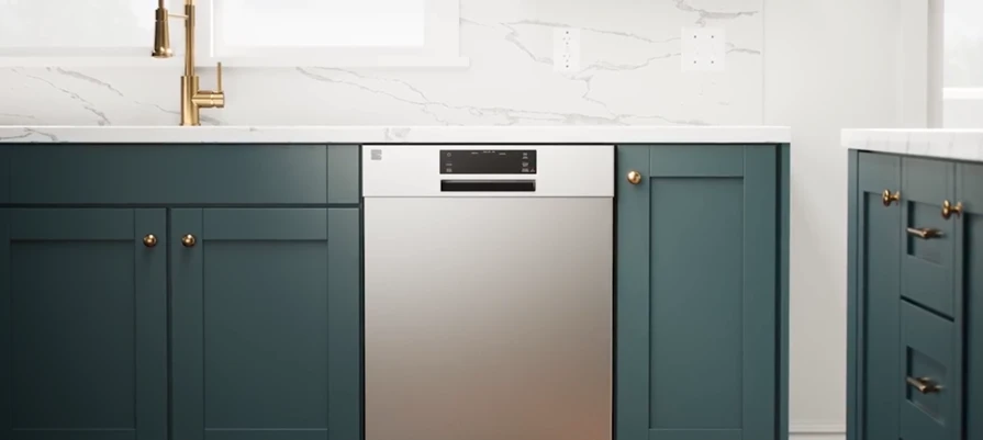 Dishwasher under the counter for showing 3 Steps to Clean the Filter on a Kenmore Dishwasher