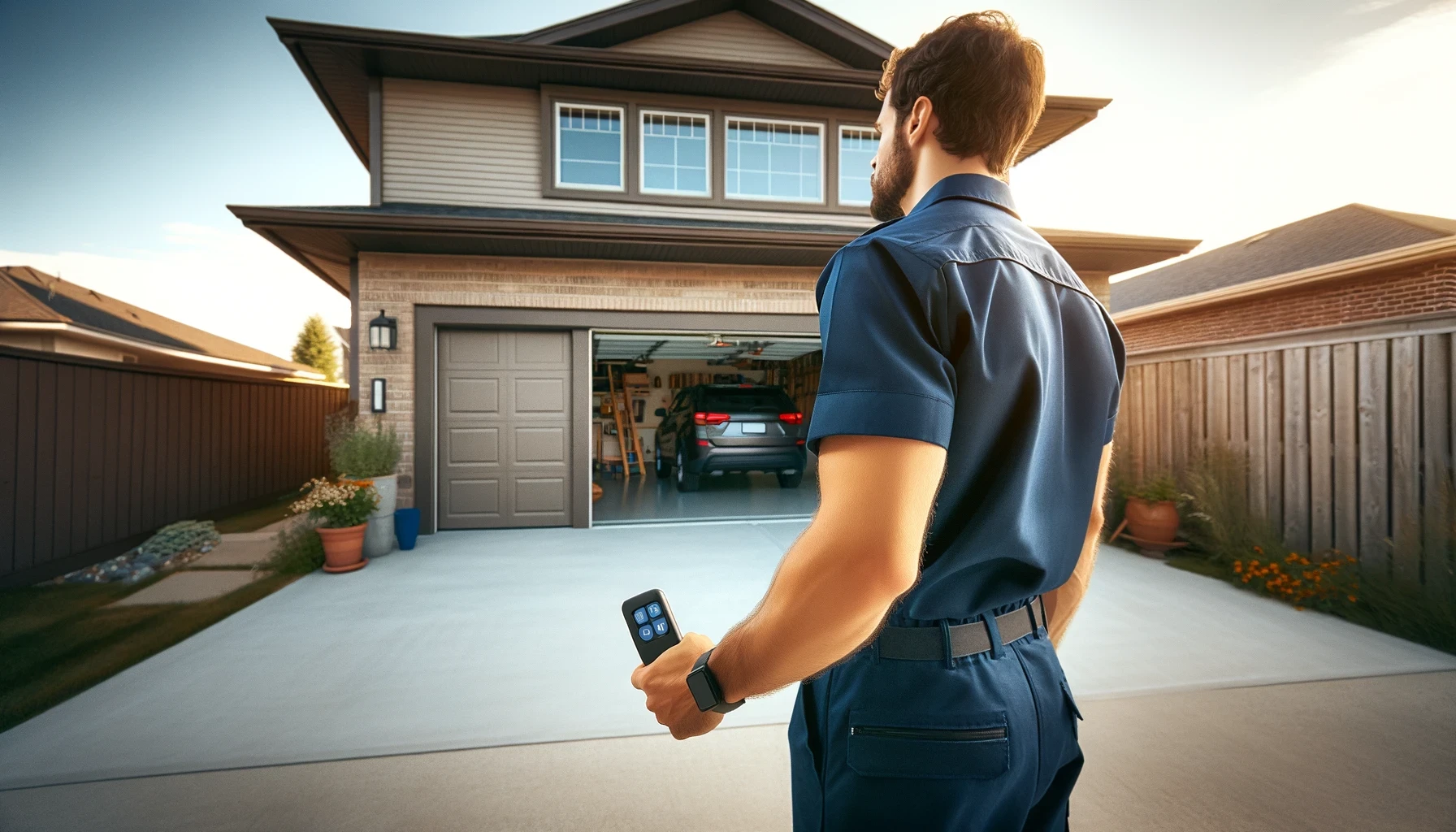 Homeowner trying to resolve power issues with his garage door opener