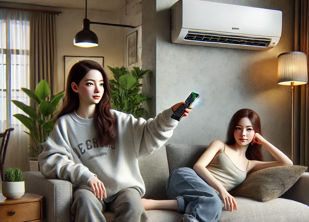 a family enjoying the comfort provided by a mini-split ac system