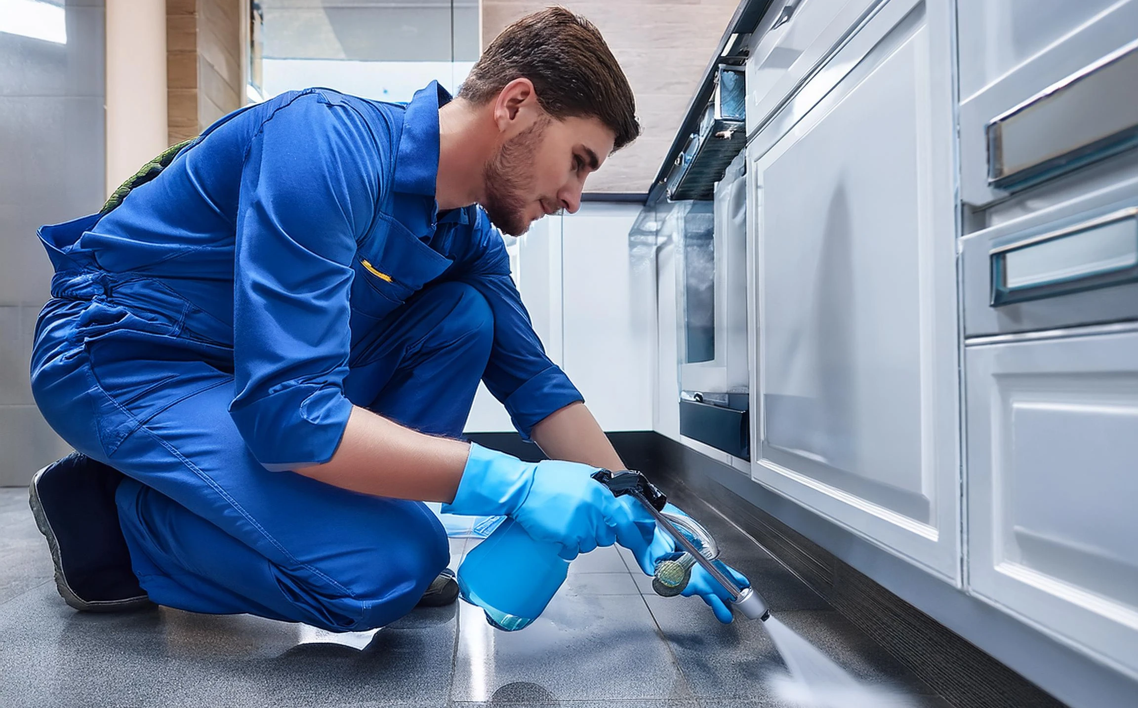 Professional cleaning tiles